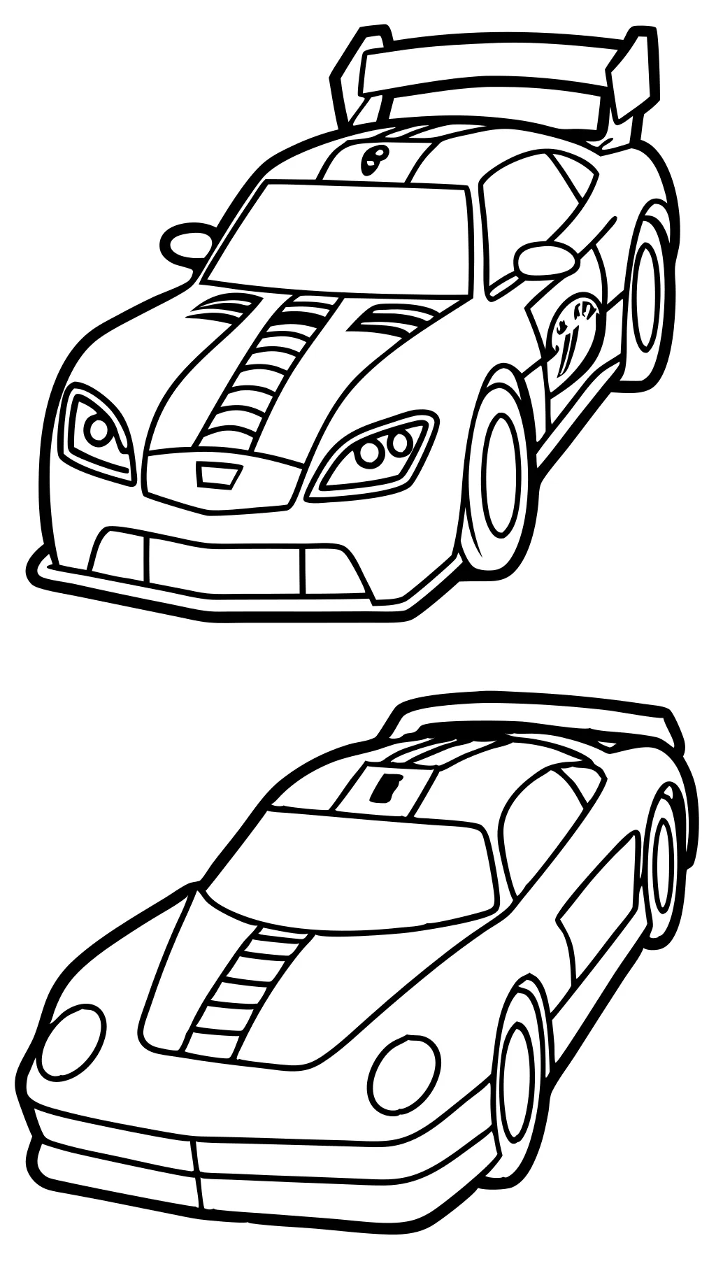 coloriages de voiture de course gratuite